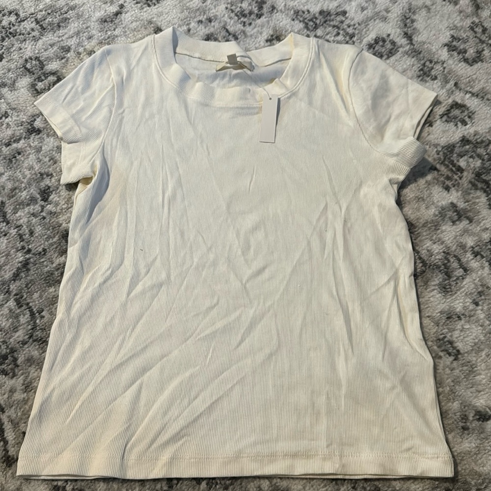 NWT Madewell Supima® Rib Tee - Picture 2 of 3
